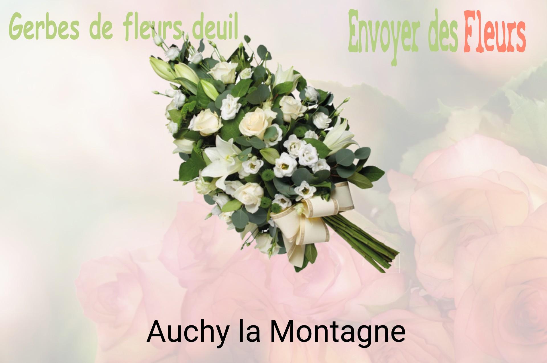 Gerbe de fleurs de deuil livrée à Auchy-la-Montagne